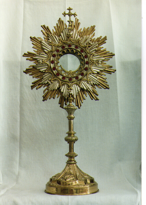 ostensorio - a raggiera - ambito Italia meridionale (primo quarto sec. XX)