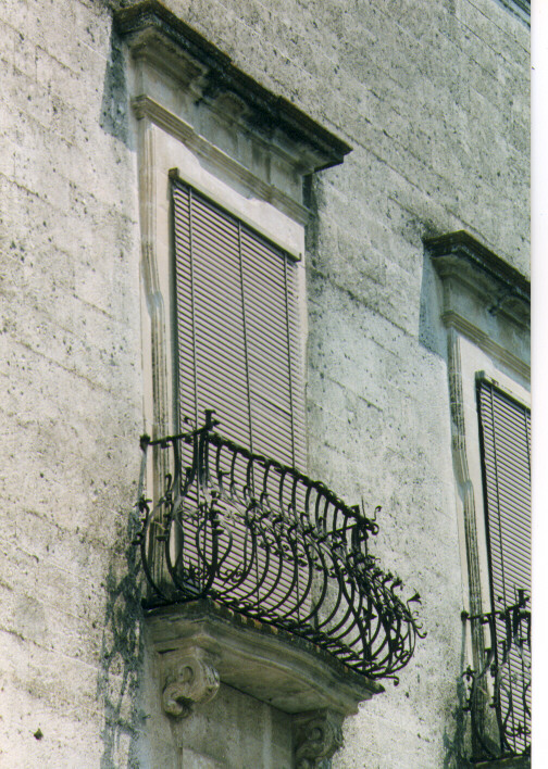 mostra di finestra, serie - ambito salentino (seconda metà sec. XVIII)