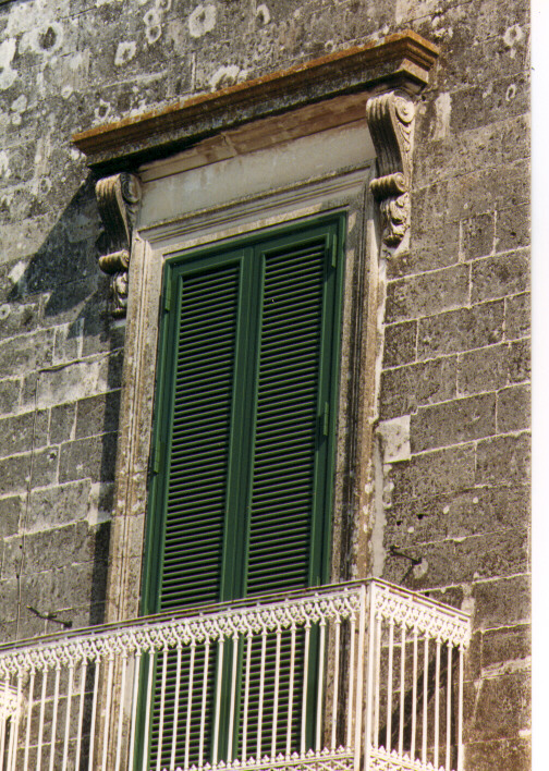 mostra di portafinestra, serie - ambito salentino (seconda metà sec. XIX)