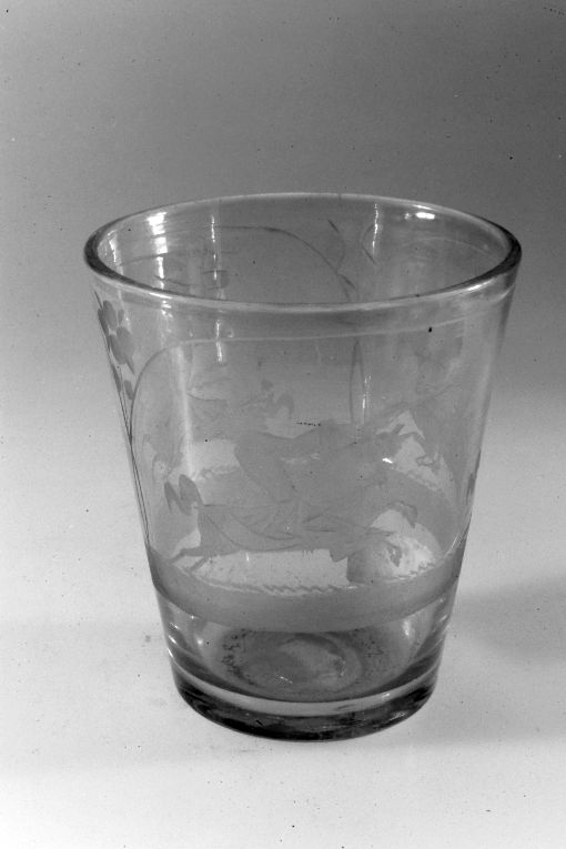 cavalieri (bicchiere tumbler) - manifattura inglese (?) (sec. XVIII)