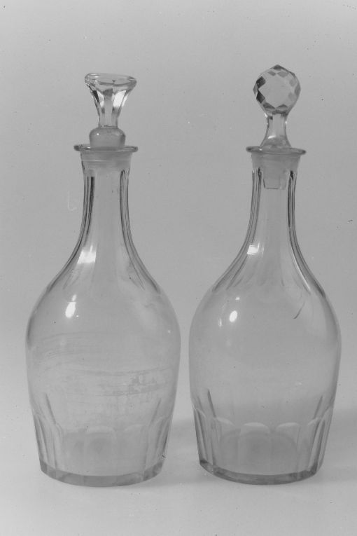 bottiglia, coppia - produzione muranese (prima metà sec. XIX)