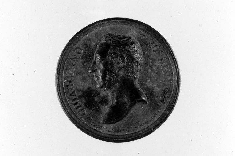ritratto di Gioacchino Rossini (medaglia) di Piccioli, Grottolini (sec. XIX)