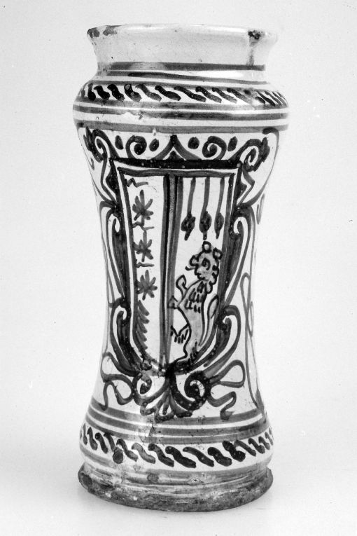 stemma gentilizio (alberello) - manifattura savonese (sec. XVIII)