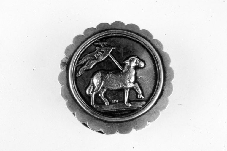 Agnus Dei (portapillole) di C. P (prima metà sec. XVIII)