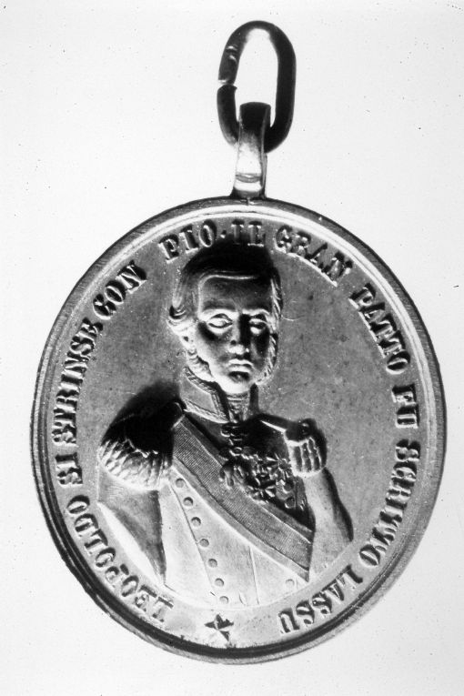 ritratto di Leopoldo II di Lorena/ ritratto di Pio IX (medaglia) - ambito romano (sec. XIX)
