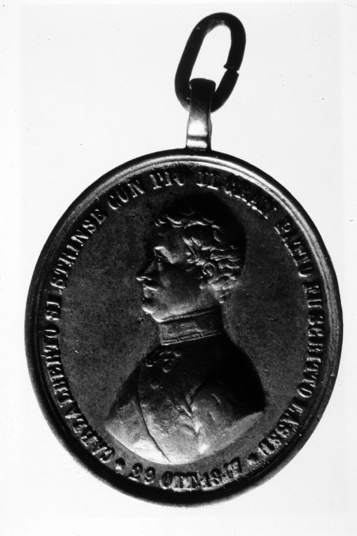 ritratto di Carlo Alberto/ ritratto di Pio IX (medaglia) - ambito romano (sec. XIX)