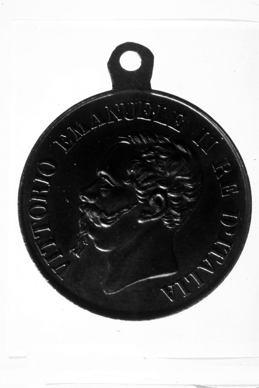 ritratto di Vittorio Emanuele II/ leone di San Marco (medaglia) - ambito italiano (sec. XIX)