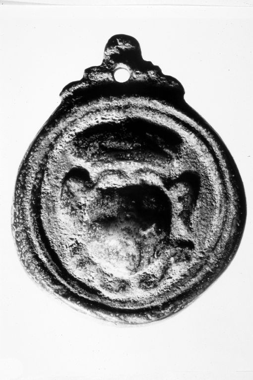 mascherone antropomorfo/ cannone (medaglia) - ambito italiano (sec. XVI)