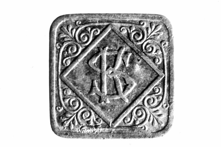 motivi decorativi vegetali (gettone) - ambito tedesco (?) (ultimo quarto sec. XIX)