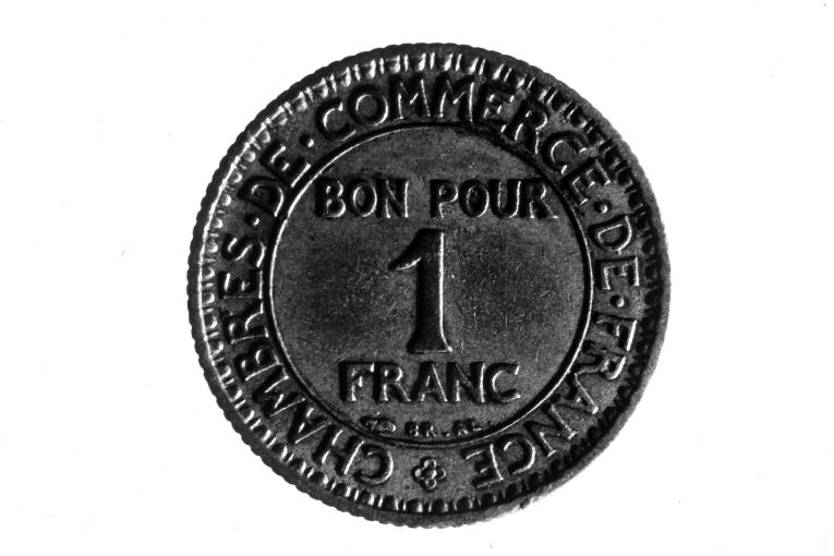 Mercurio con la lira ed il caduceo (gettone, serie) di Domard Joseph Francois (sec. XX)