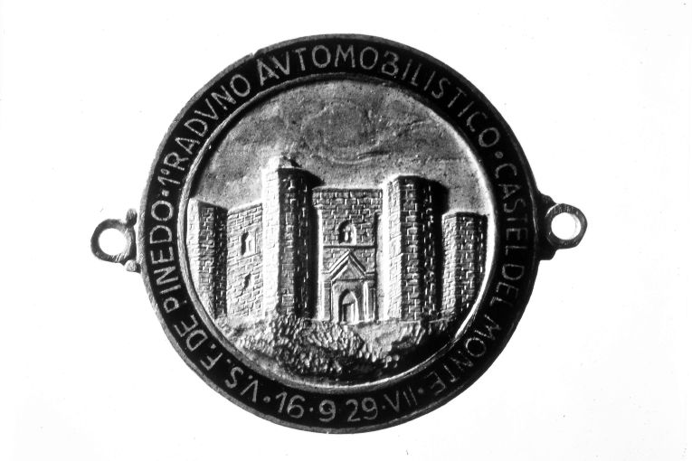 Veduta di Castel del Monte (medaglia) - ambito pugliese (sec. XX)