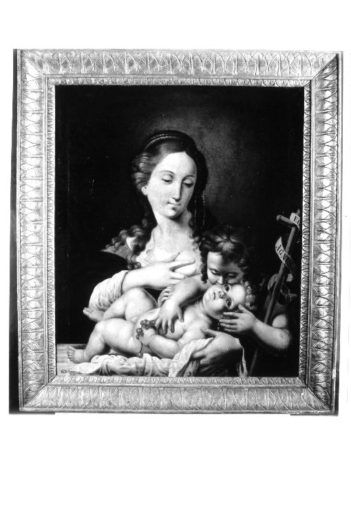 Madonna con Bambino e San Giovannino (dipinto) di Di Scanno Geremia (sec. XIX)