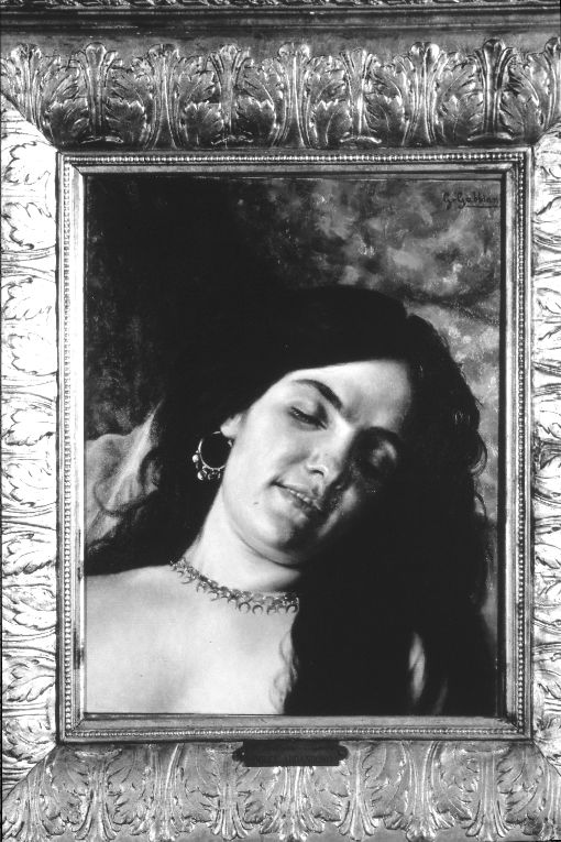"Dolce abbandono", ritratto di donna (dipinto) di Gabbiani Giuseppe (secc. XIX/ XX)