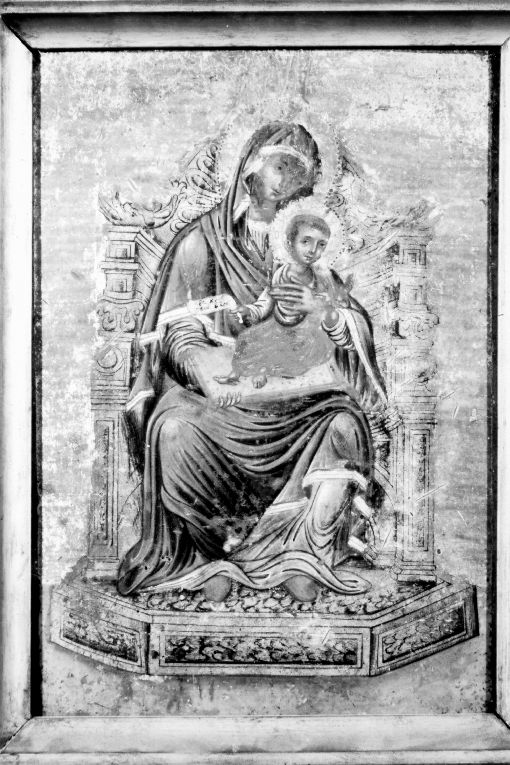 Madonna in Maestà (dipinto) - ambito veneto-cretese (sec. XVI)