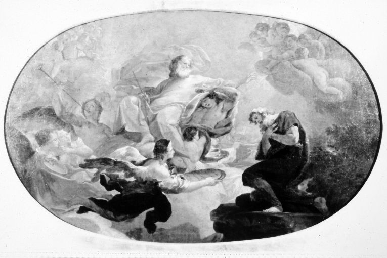 Mosè con le tavole della legge (dipinto) di Conca Sebastiano (attribuito) (secc. XVII/ XVIII)