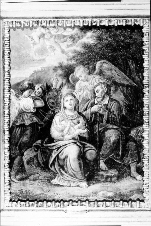 riposo nella fuga in Egitto (dipinto) - ambito napoletano (prima metà sec. XVIII)