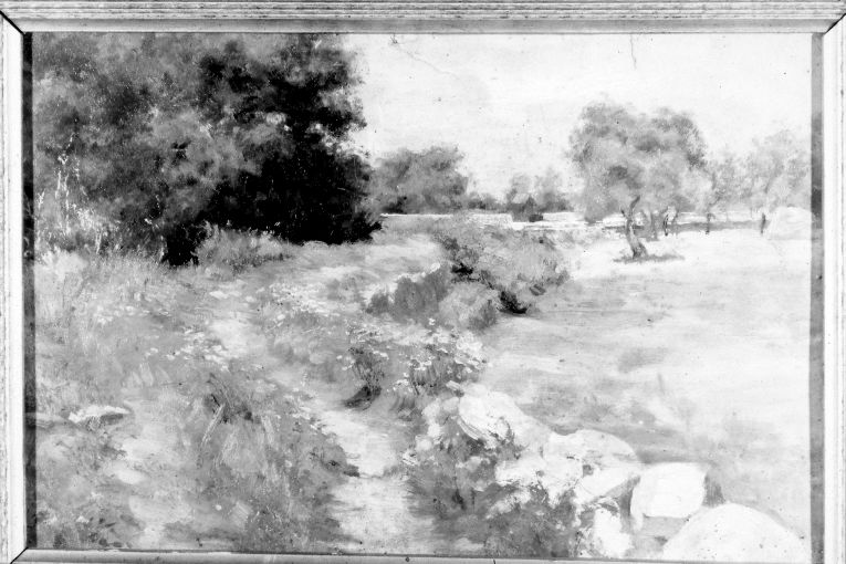 paesaggio rurale (dipinto) di Girondi Raffaele (secc. XIX/ XX)