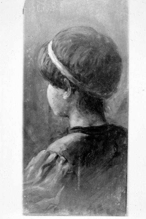 testa di fanciulla (dipinto) - ambito Italia meridionale (secc. XIX/ XX)