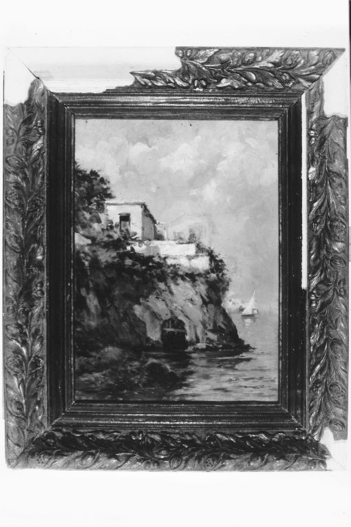 paesaggio marino (dipinto) di De Stefano Vincenzo (secc. XIX/ XX)