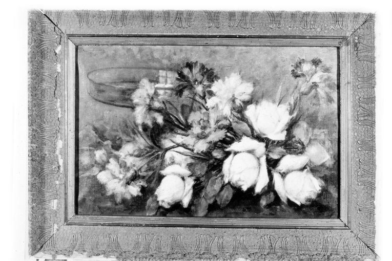 Natura morta con rose e garofani (dipinto) di De Stefano Vincenzo (secc. XIX/ XX)
