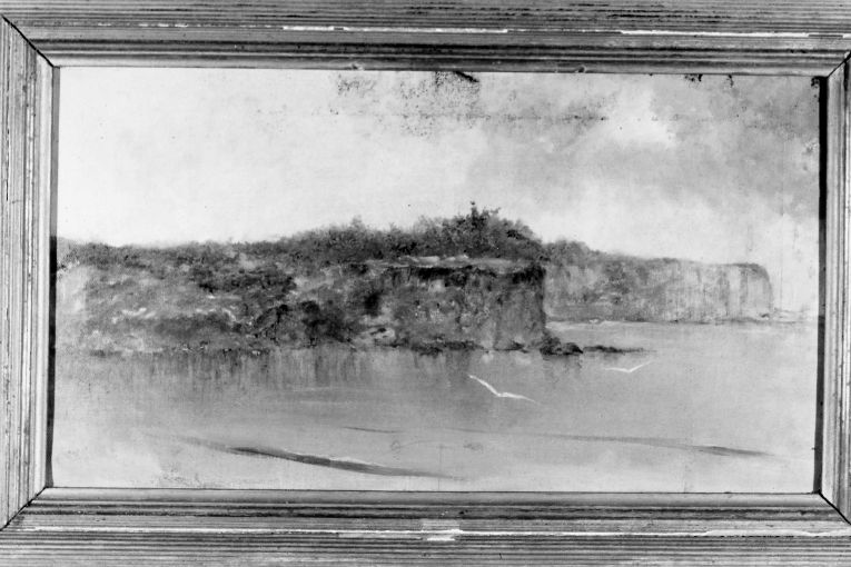 paesaggio marino (dipinto) di De Stefano Vincenzo (secc. XIX/ XX)