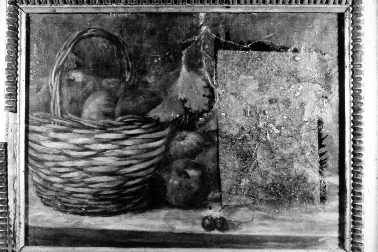 natura morta con cesto di mele (dipinto) di De Stefano Vincenzo (secc. XIX/ XX)