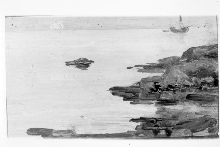 paesaggio marino (dipinto) di De Stefano Vincenzo (secc. XIX/ XX)