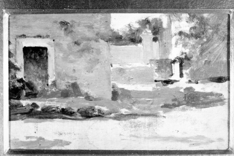 paesaggio rurale (dipinto) di De Stefano Vincenzo (secc. XIX/ XX)