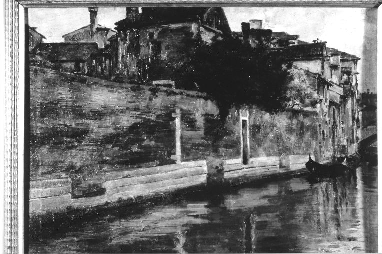 Scorcio di Venezia (dipinto) di Girondi Raffaele (secc. XIX/ XX)
