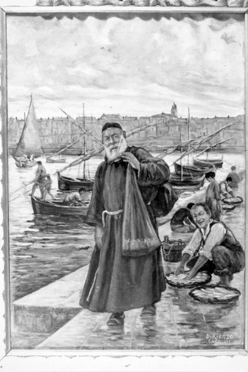 Frate Innocenzo, ritratto di ecclesiastico (dipinto) di Di Rienzo Carmine (secondo quarto sec. XX)