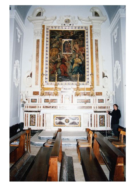 Madonna delle Grazie, Madonna delle Grazie, santa Barbara, santa Marta, sant'anna, san Sebasti ano (dipinto) di De Musso Saverio (attribuito) (secondo quarto sec. XVIII)