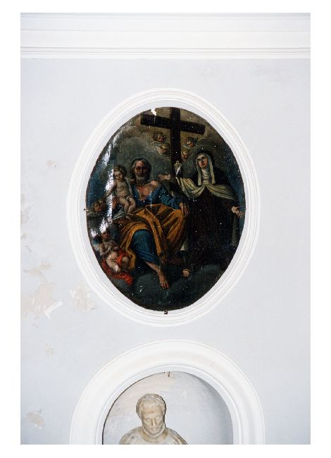 San Giuseppe, Gesù Bambino, Santa Caterina da Siena (dipinto) di De Musso Saverio (attribuito) (secondo quarto sec. XVIII)
