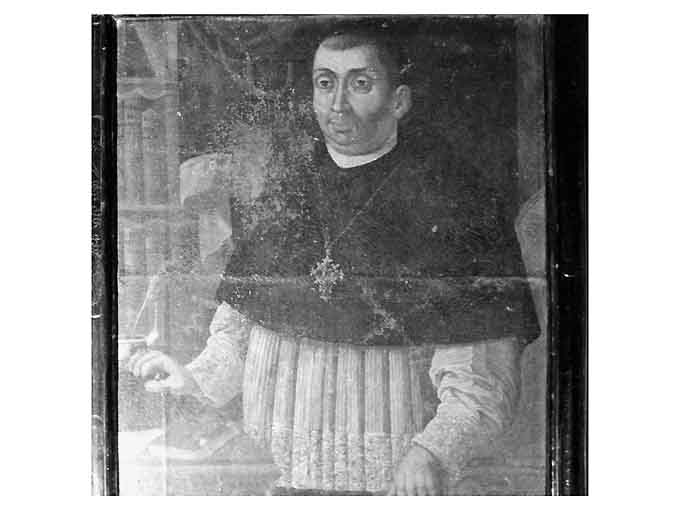 ritratto del vescovo Giuseppe Orlandi (dipinto) - ambito pugliese (fine/inizio secc. XVIII/ XIX)