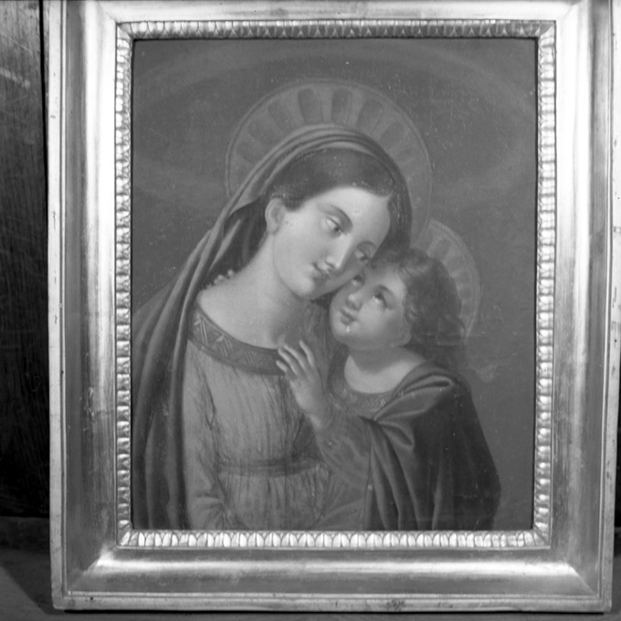 Madonna con Bambino (dipinto) - ambito Italia meridionale (sec. XIX)