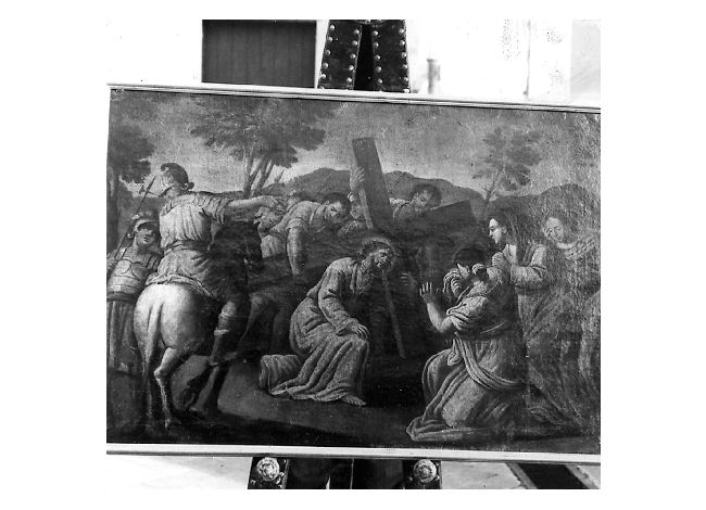 stazione VIII: Gesù consola le donne di Gerusalemme (dipinto) di De Musso Saverio (attribuito) (sec. XVIII)