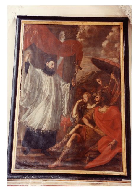 San Francesco Saverio e gruppo di infedeli (dipinto) di Rosa Carlo (sec. XVII)