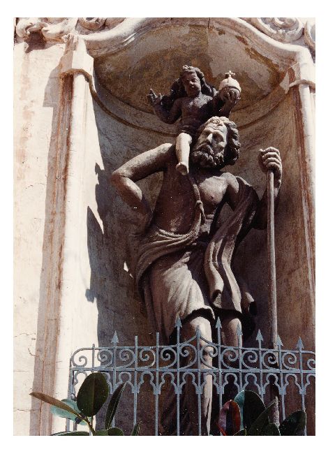 San Cristoforo (statua) di Altieri Antonio (attribuito) (sec. XVIII)