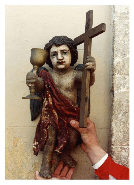 Gesù orante nell'orto, angelo (gruppo scultoreo) - ambito pugliese (sec. XVII)