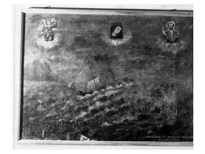 San Michele, la Madonna e san Nicola (ex voto) - ambito pugliese (sec. XIX)