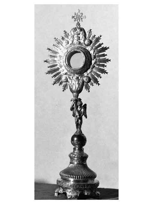 ostensorio - a raggiera - manifattura napoletana (sec. XIX)