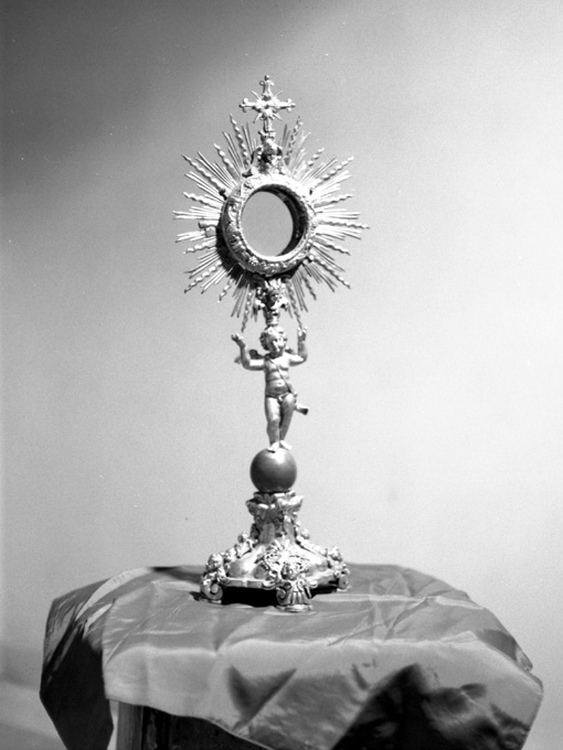 ostensorio - a raggiera - ambito napoletano (sec. XVIII)