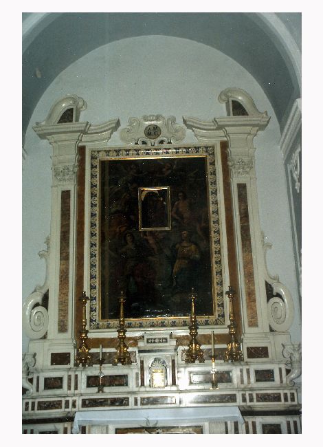 dossale - ambito pugliese (ultimo quarto sec. XVIII)