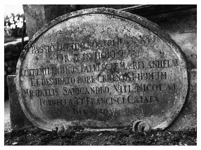 lapide - ambito Italia meridionale (sec. XVIII)