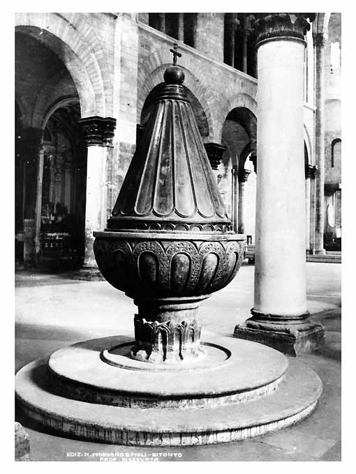 fonte battesimale - ambito pugliese (sec. XIII)