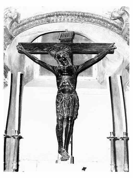 Cristo crocifisso (scultura) - ambito Italia meridionale (secc. XIV/ XV)