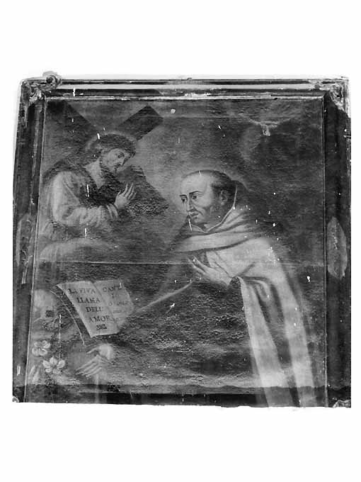 San Giovanni della Croce riceve la croce da Cristo (dipinto) - ambito bitontino (prima metà sec. XVII)