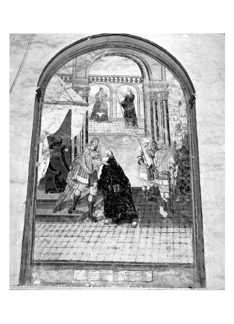 Luigi XI riceve san Francesco di Paola (dipinto) - ambito bitontino (sec. XVIII)