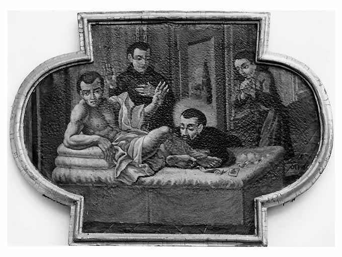 guarigione di un selvaggio (dipinto) - ambito bitontino (sec. XVIII)