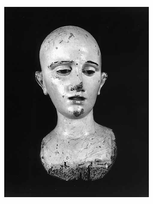 Testa di Santa (scultura, frammento) - ambito pugliese (sec. XIX)