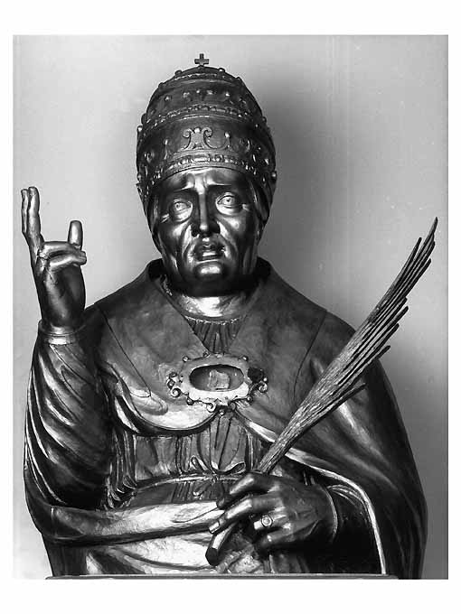 Busto di Santo Stefano Papa (reliquiario - a busto) - ambito pugliese (sec. XIX)